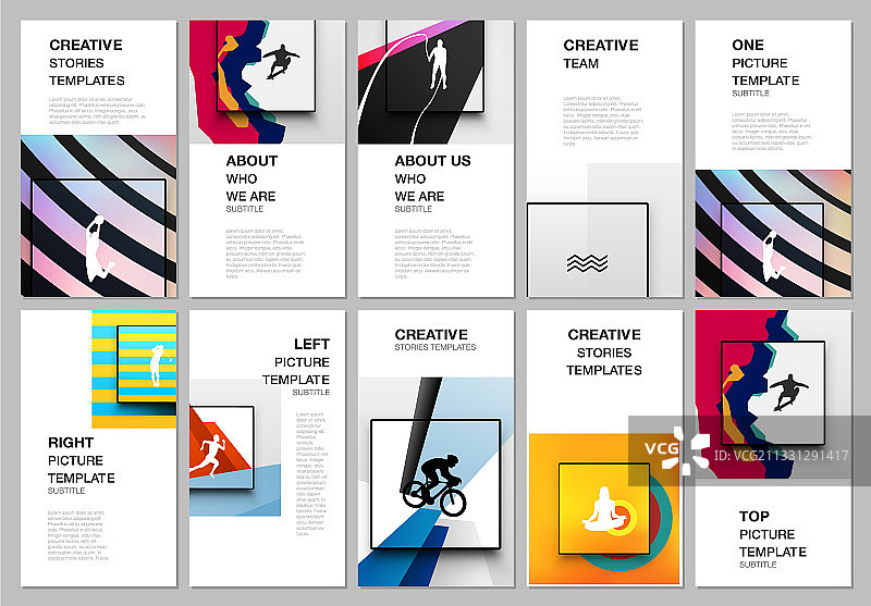 社交网络故事竖版banner设计图片素材