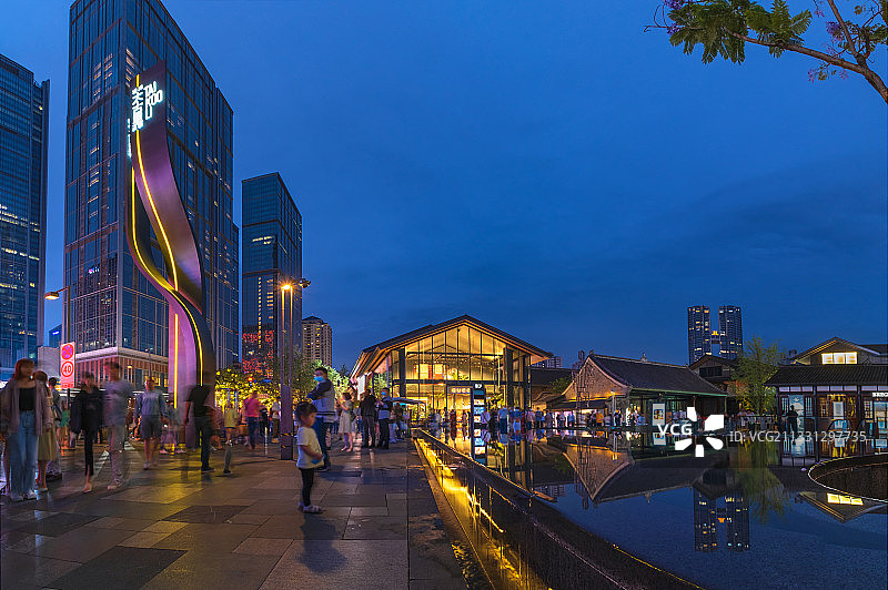 成都远洋太古里夜景图片素材