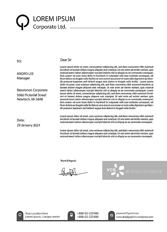 企业信笺抬头设计模版10图片素材