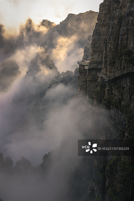 白石山玻璃栈道 保定图片素材