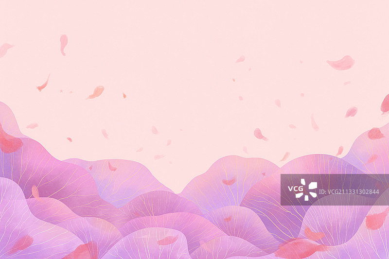 粉色花瓣图形背景插画图片素材