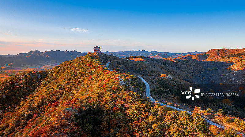 海棠山晨光图片素材