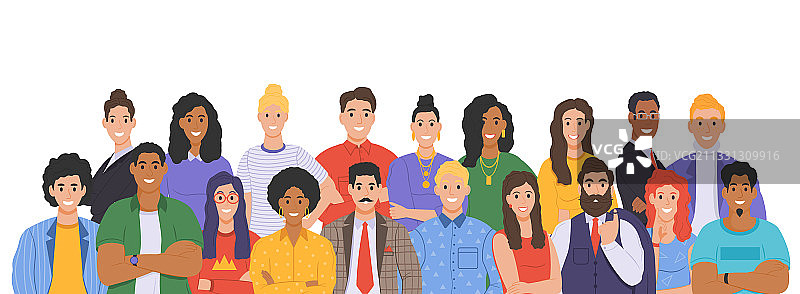 不同背景的人群图片素材