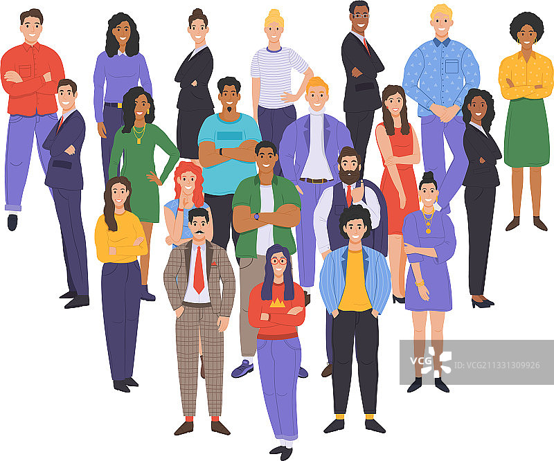 不同背景的人群图片素材