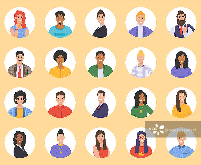 不同背景的人群图片素材