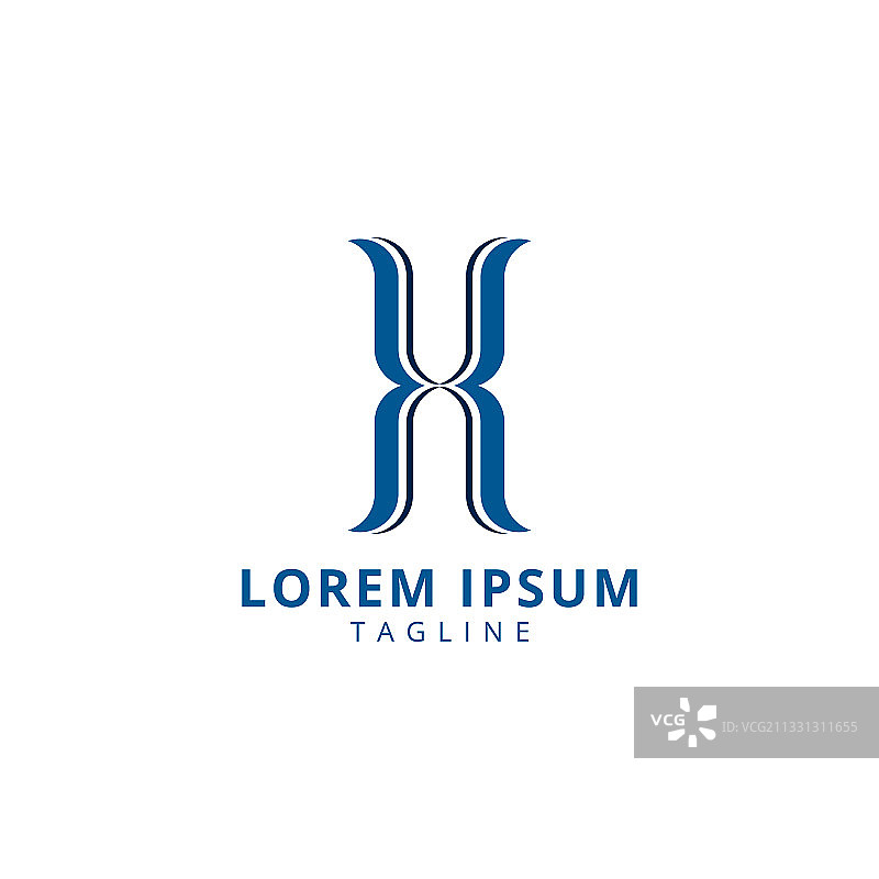 字母X首字母Logo模板图片素材