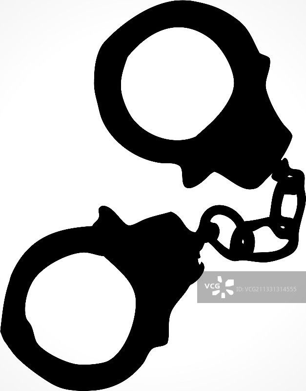 手铐图标简约隔离图标图片素材