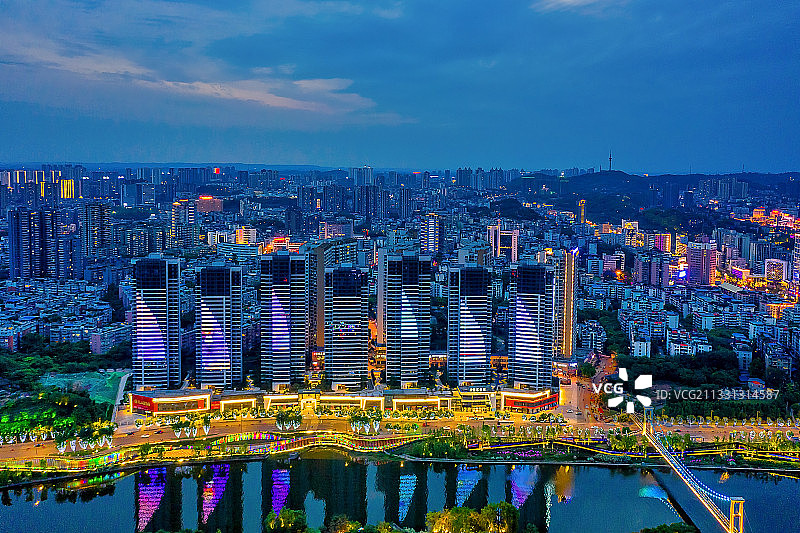 盐都自贡夜景图片素材