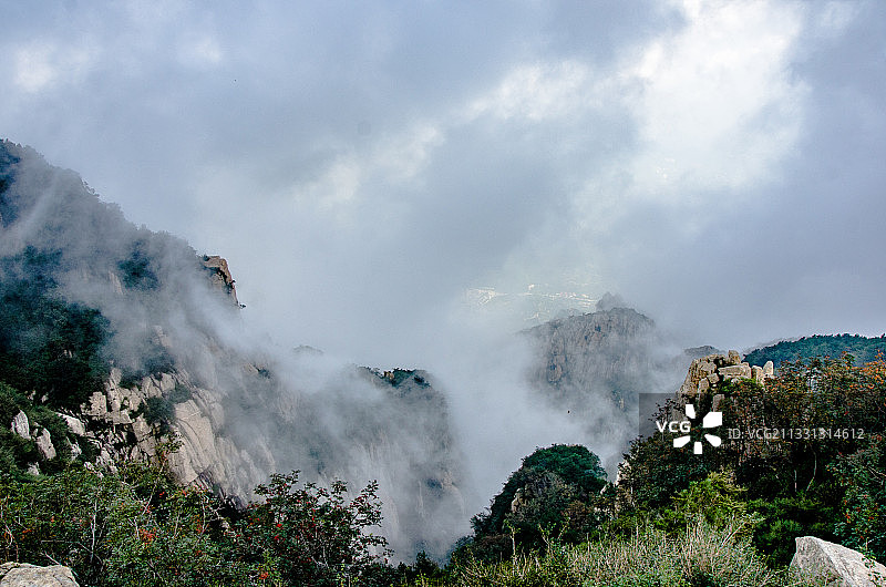 泰山 探海石图片素材