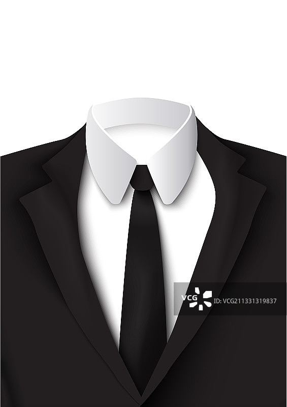 逼真的黑色西装图片素材