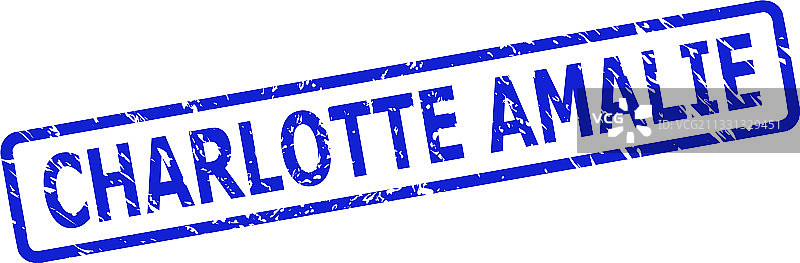 带有不洁表面的夏洛特阿马利亚印章图片素材