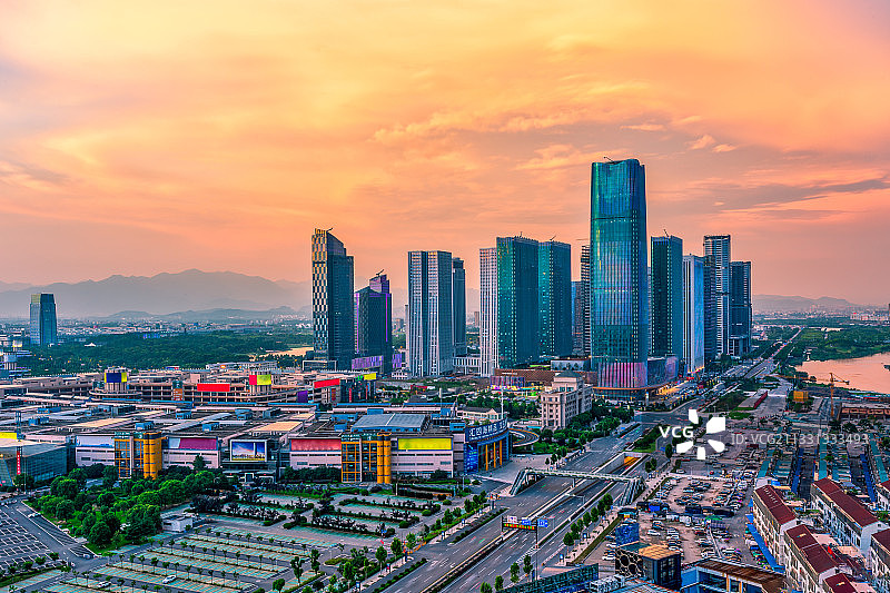 义乌城市风光图片素材