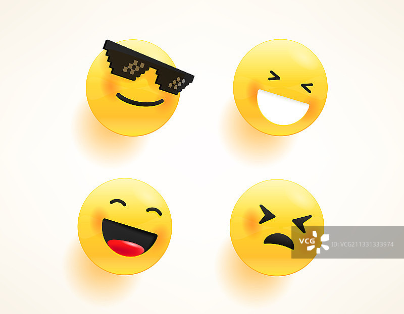 网页和应用程序表情符号套装图片素材