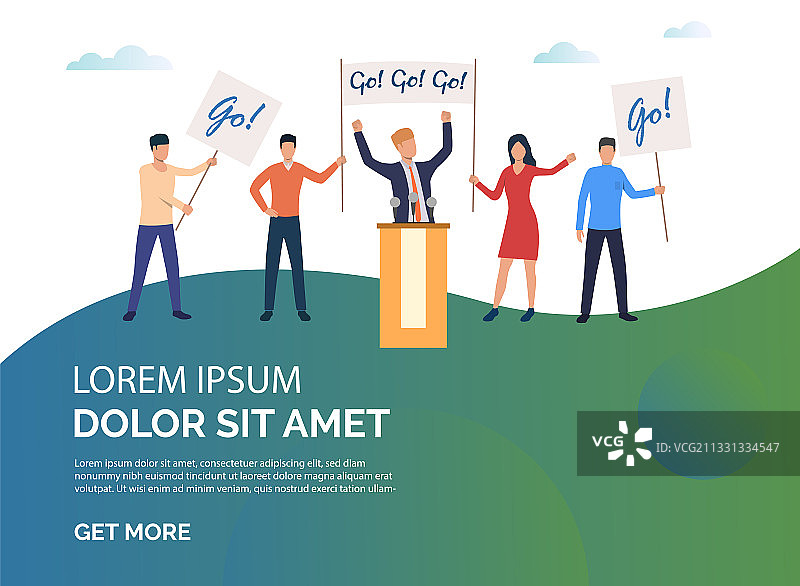 绿色竞选宣传PPT图片素材