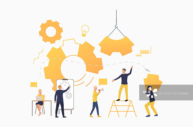 业务团队作为机制工作图片素材