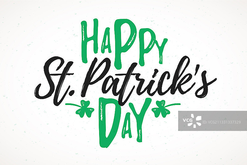 3月17日圣帕特里克节快乐贺卡图片素材