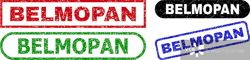 带腐蚀表面的贝尔莫潘矩形邮票图片素材