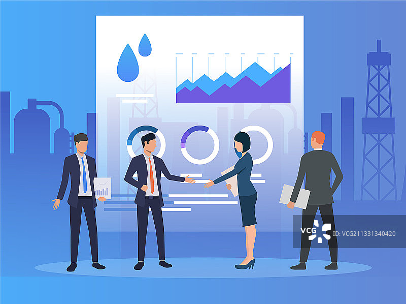 商业伙伴工作探讨问题图片素材