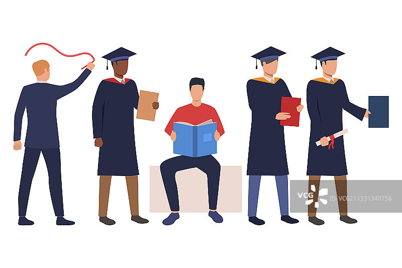 学术成功学生合集图片素材