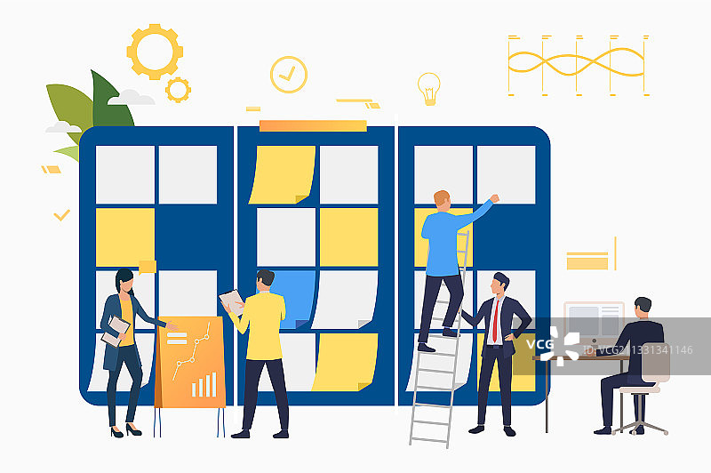 营销团队进行演示图片素材