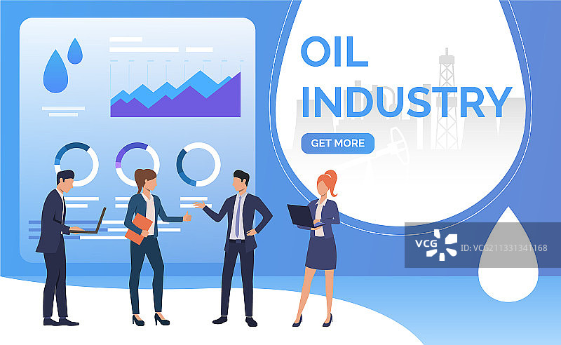 石油工业商务人士工作场景图片素材