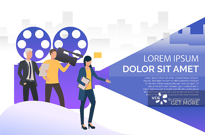 演示者、摄像师和导演制作图片素材