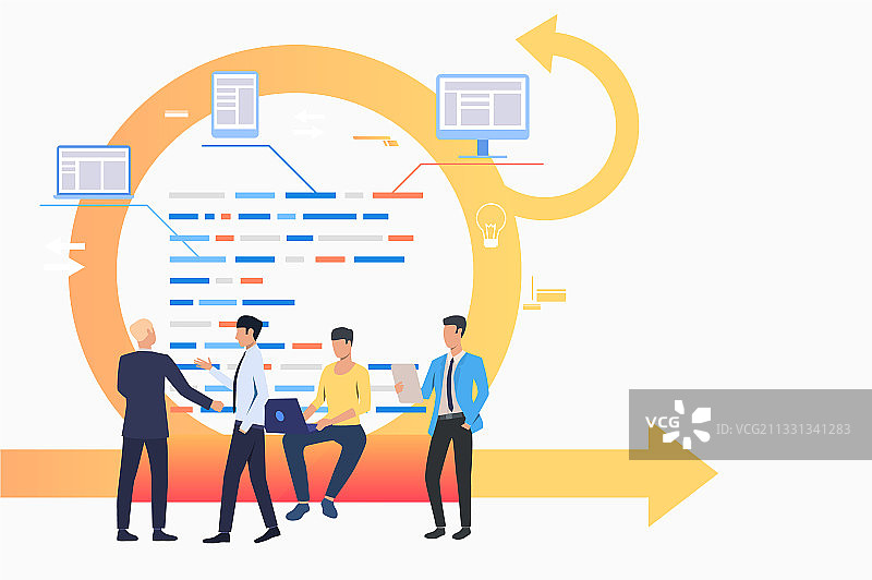 scrum团队讨论任务图片素材