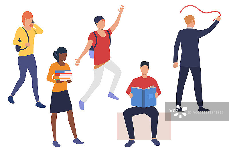 男女大学生图片素材