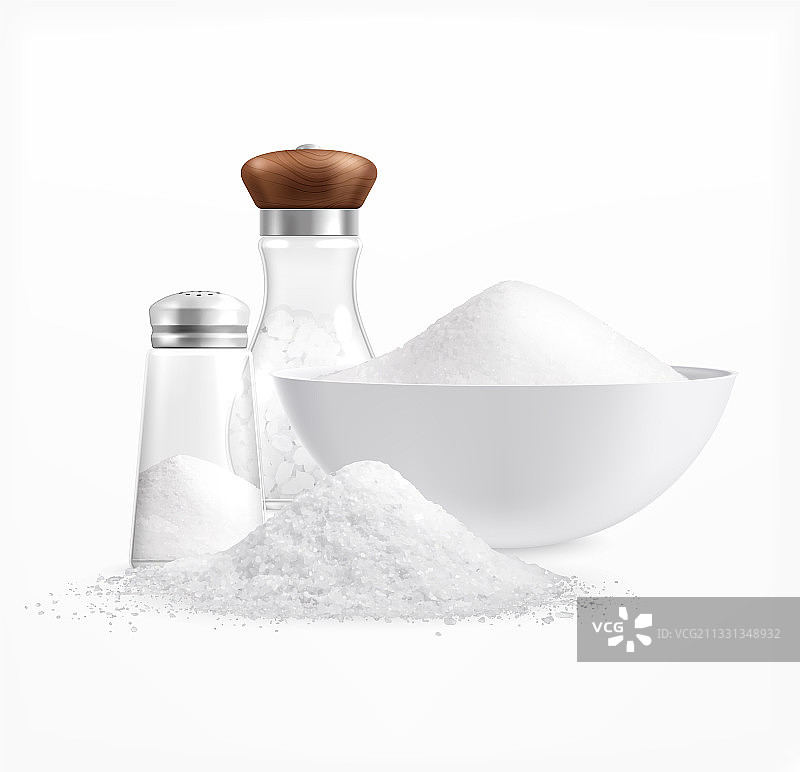 海盐罐组合图片素材