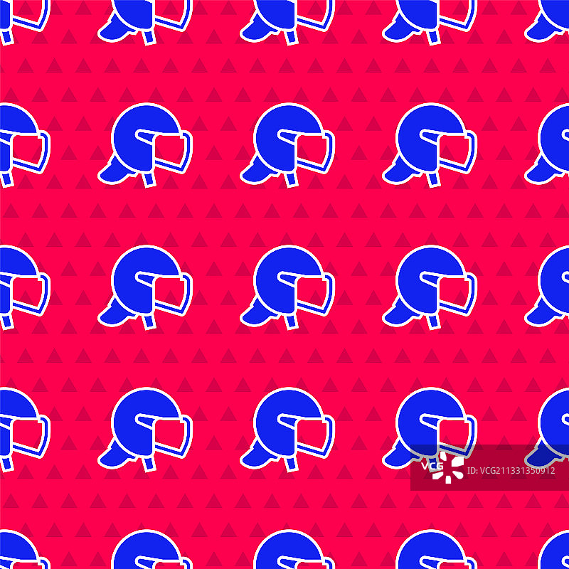 蓝色警盔图标无缝图案图片素材