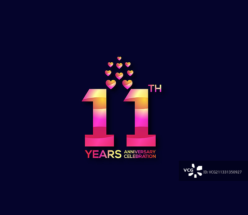 11周年纪念日背景概念图片素材