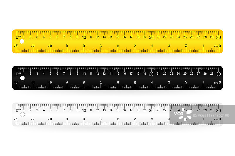 白色背景上的尺子隔离图标象形图图片素材