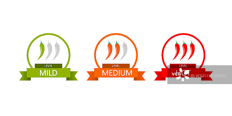 辣椒强度等级指示器合集图片素材