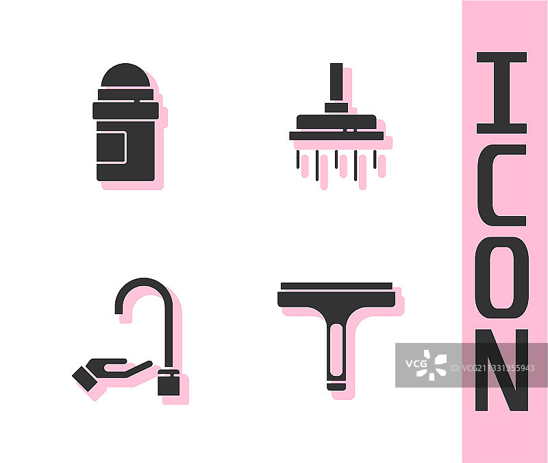 橡胶清洁剂防汗除臭滚珠套装图片素材