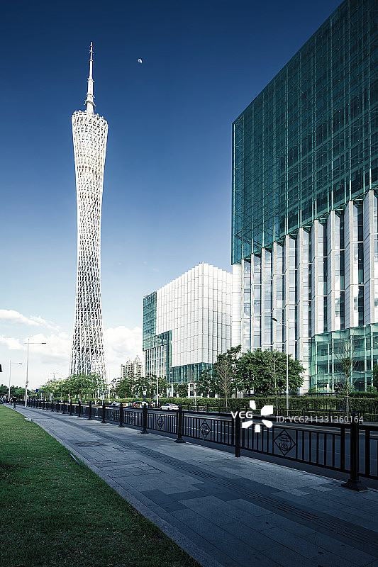 广州媒体港与广州塔图片素材