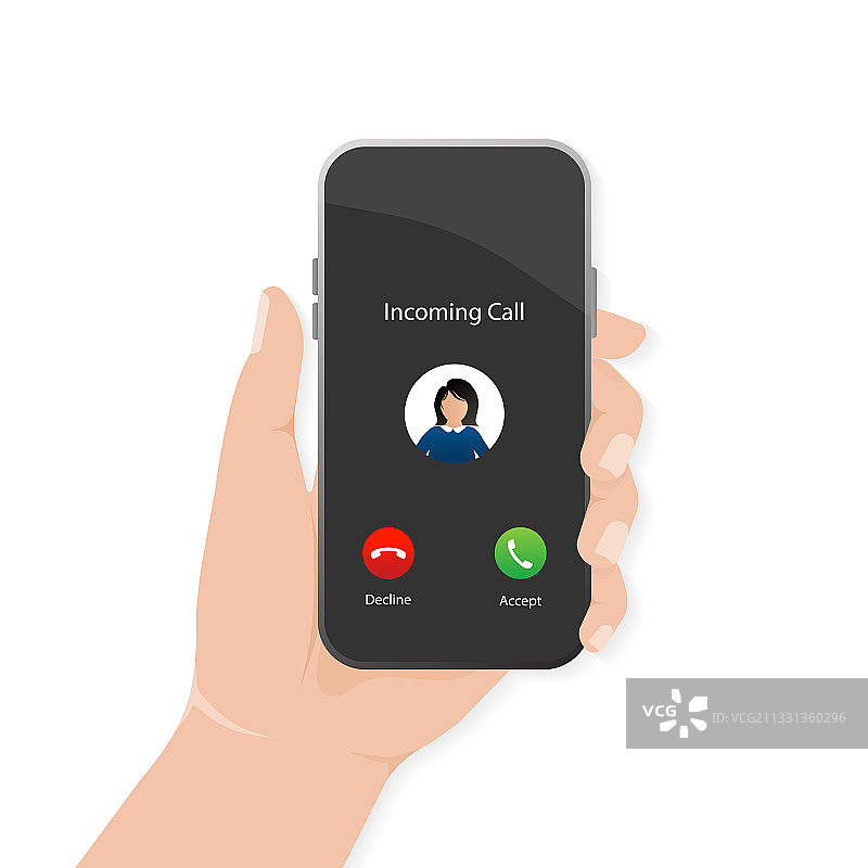 扁平风格的来电图片素材