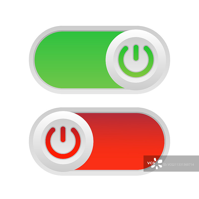 白色背景上的拨动开关图片素材