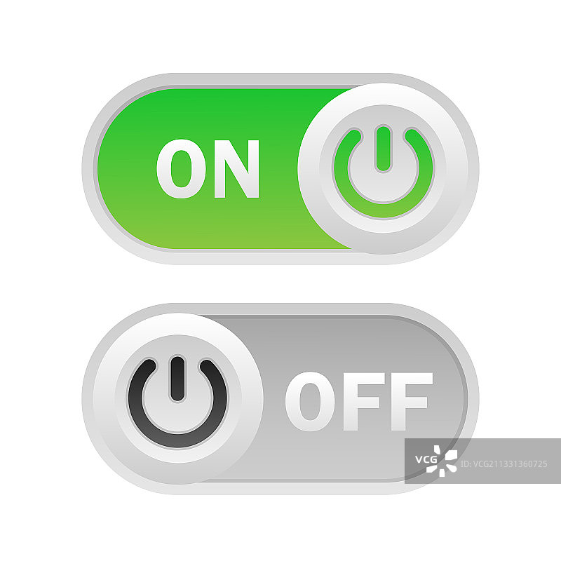 白色背景上的拨动开关图片素材