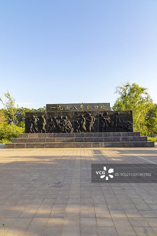 河南省郑州市惠济区花园口镇1938年黄河扒口处图片素材