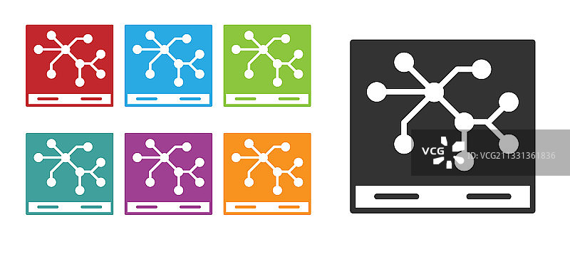 白色背景上的黑色铁路地图图标图片素材