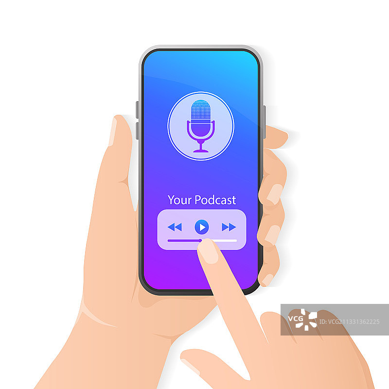 3D风格创意封面智能手机播客图片素材