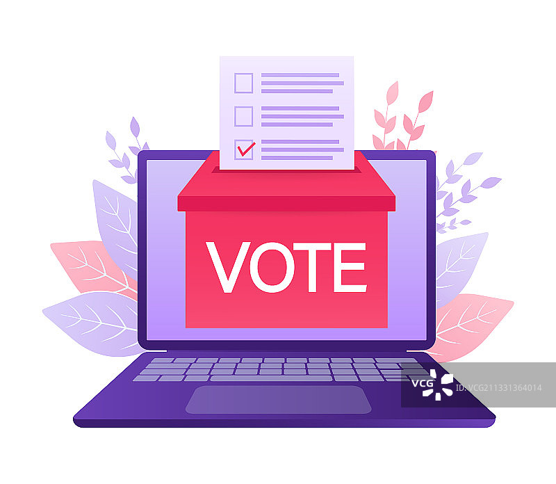 卡通人物扁平投票图标图片素材