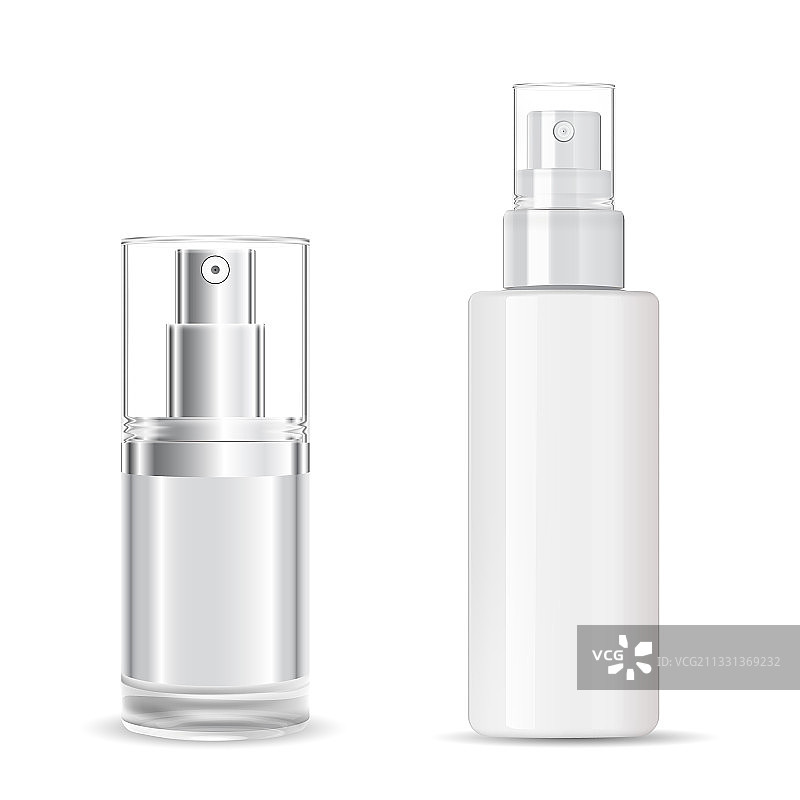透明塑料化妆喷雾瓶包装图片素材