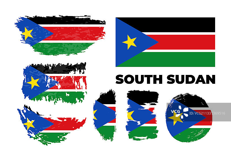 抽象的南苏丹独立日图片素材