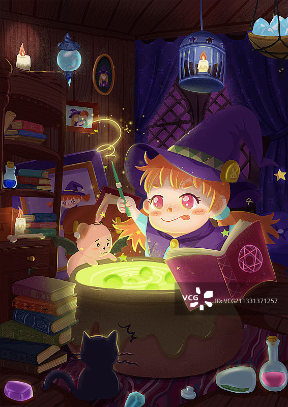 小魔女图片素材