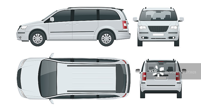 厢型车或小型货车模板图片素材