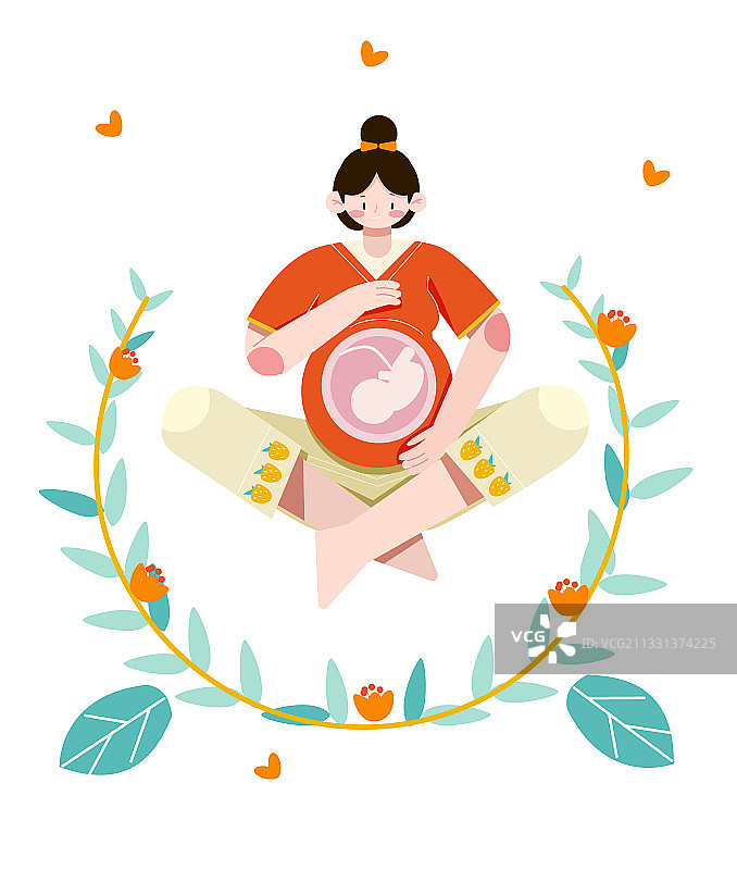 母婴健康护理矢量插画图片素材