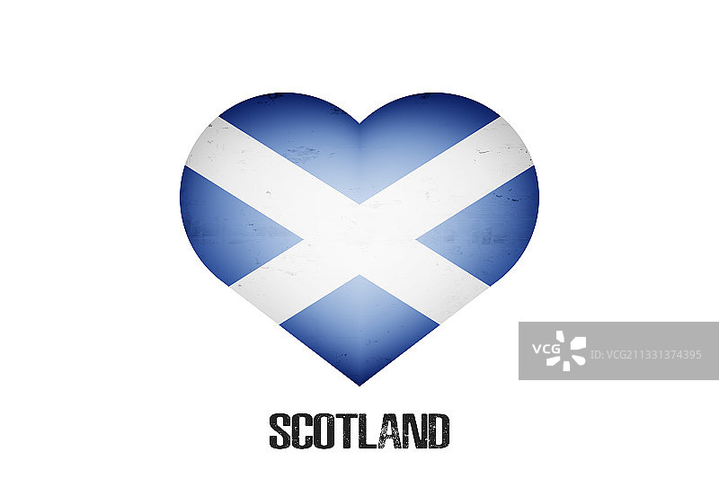 心形苏格兰旗帜图片素材