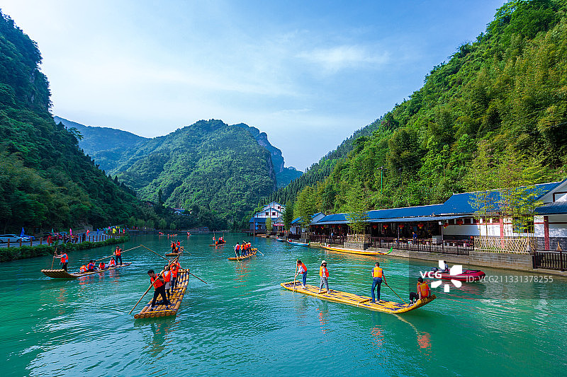 三峡竹海——碧波泛舟图片素材
