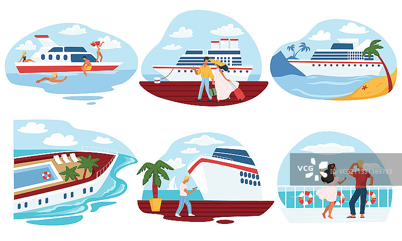 周末或假期邮轮放松图片素材